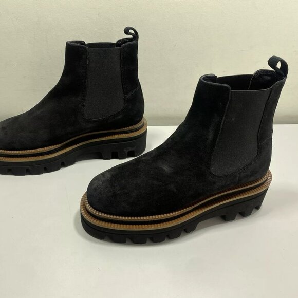 NEW DIBA TRUE Dubliner Chelsea Boot Size 7.5 Round Toe Platform Pull-On Suede - Picture 10 of 10